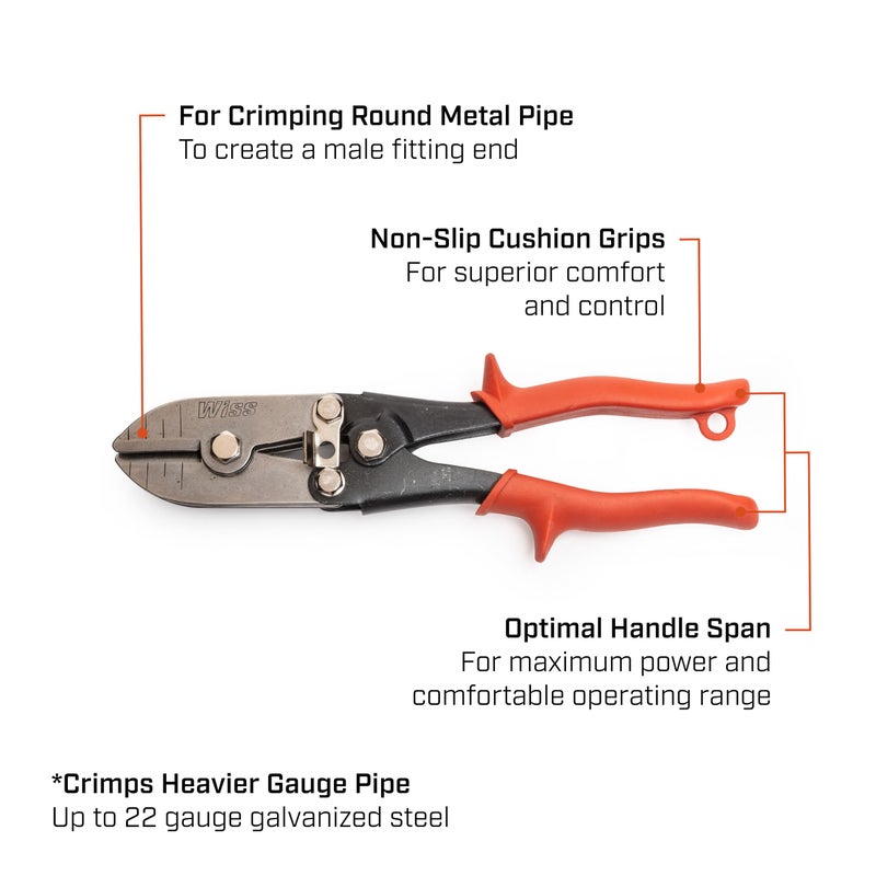 Wiss Crescent Wiss 9-3/4" 5-Blade Hand Crimper - WC5SN - Image 2